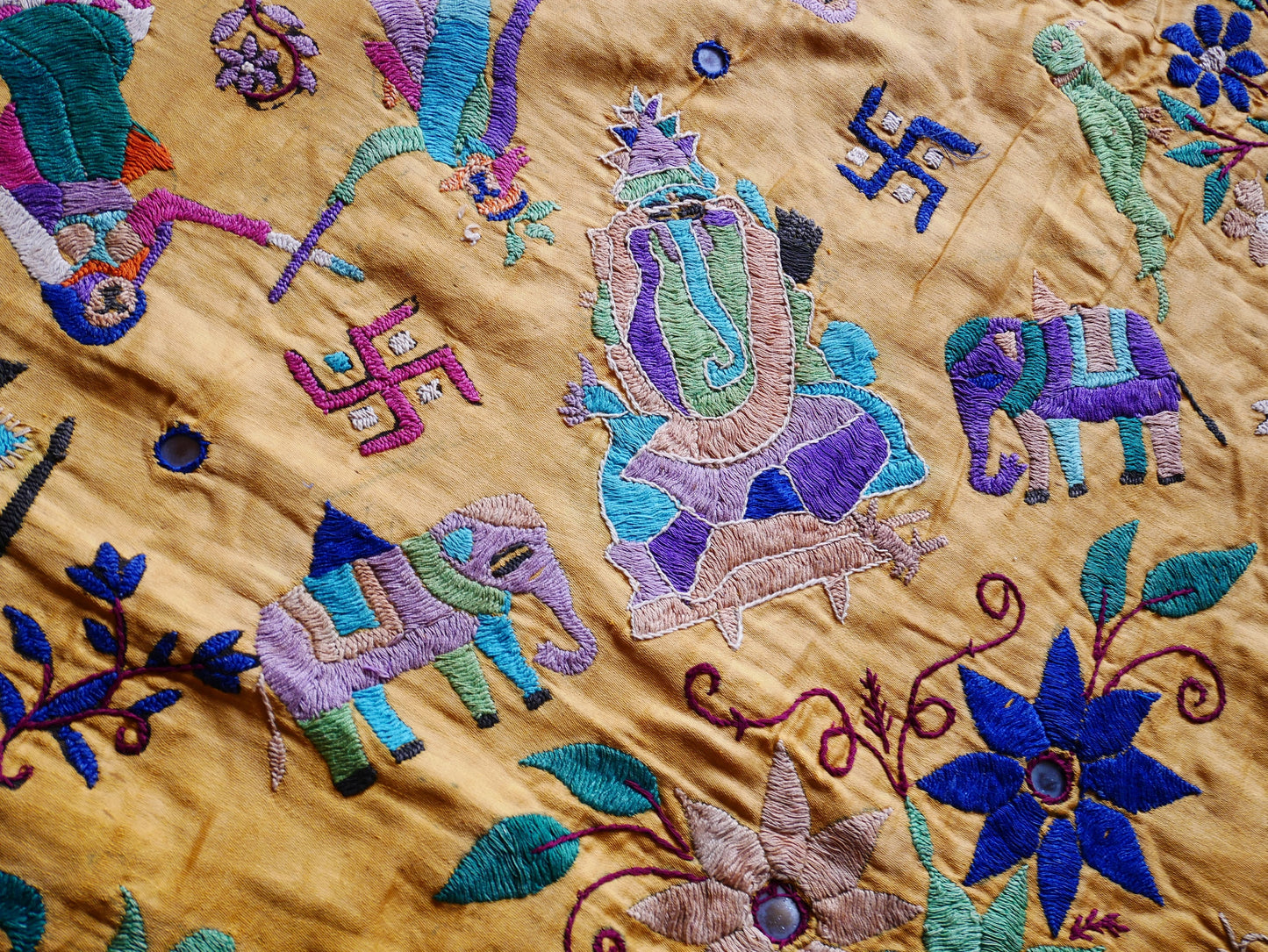 Authentic Indian wedding decor - vintage Banjara ceiling / wallhanging | bed throw - yoga studio decor - The Shanti Home