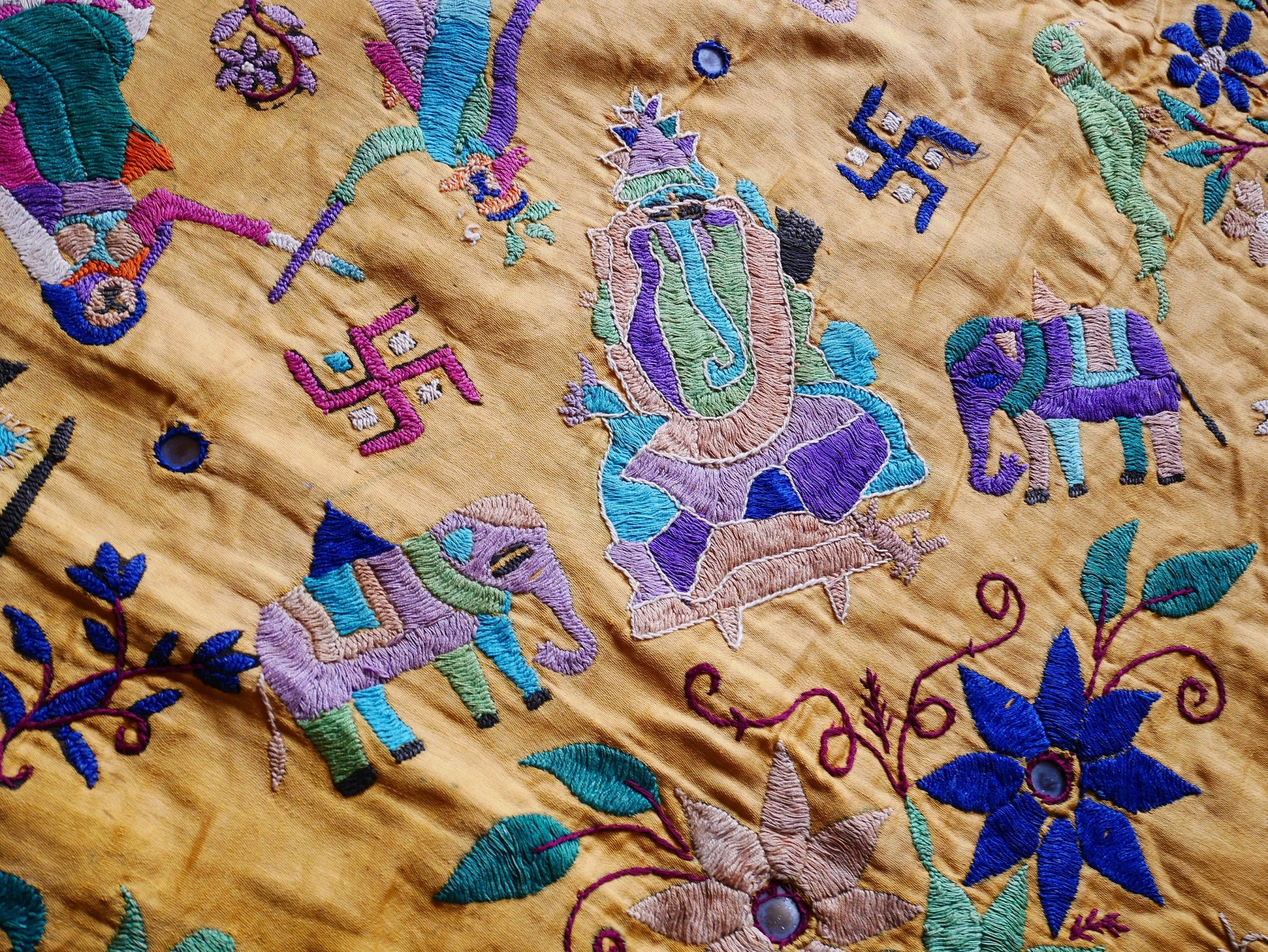 Authentic Indian wedding decor - vintage Banjara ceiling / wallhanging | bed throw - yoga studio decor - The Shanti Home