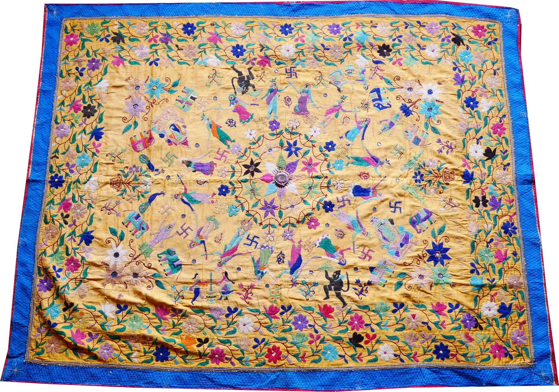 Authentic Indian wedding decor - vintage Banjara ceiling / wallhanging | bed throw - yoga studio decor - The Shanti Home