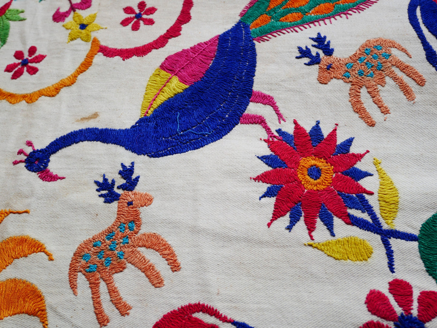 Authentic vintage wedding decor - boho bedding - Indian ceiling decor, wall hanging or bed throw- Banjara embroidery - The Shanti Home