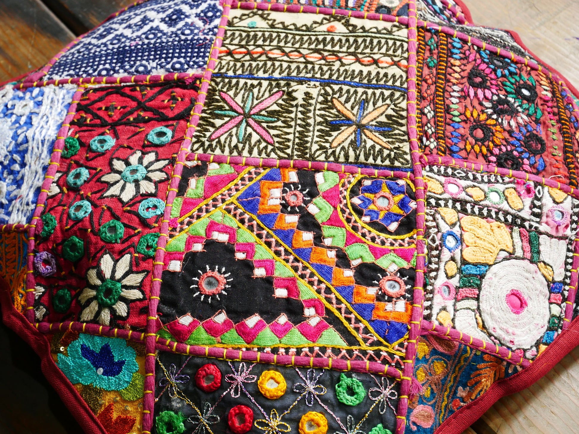Set of 2 Boho pillow covers - Tribal patchwork throw pillow | colorful, decorative pillows | bohemian gypsy hippie decor. cushion COVER only - The Shanti Home