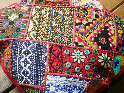 Set of 2 Boho pillow covers - Tribal patchwork throw pillow | colorful, decorative pillows | bohemian gypsy hippie decor. cushion COVER only - The Shanti Home