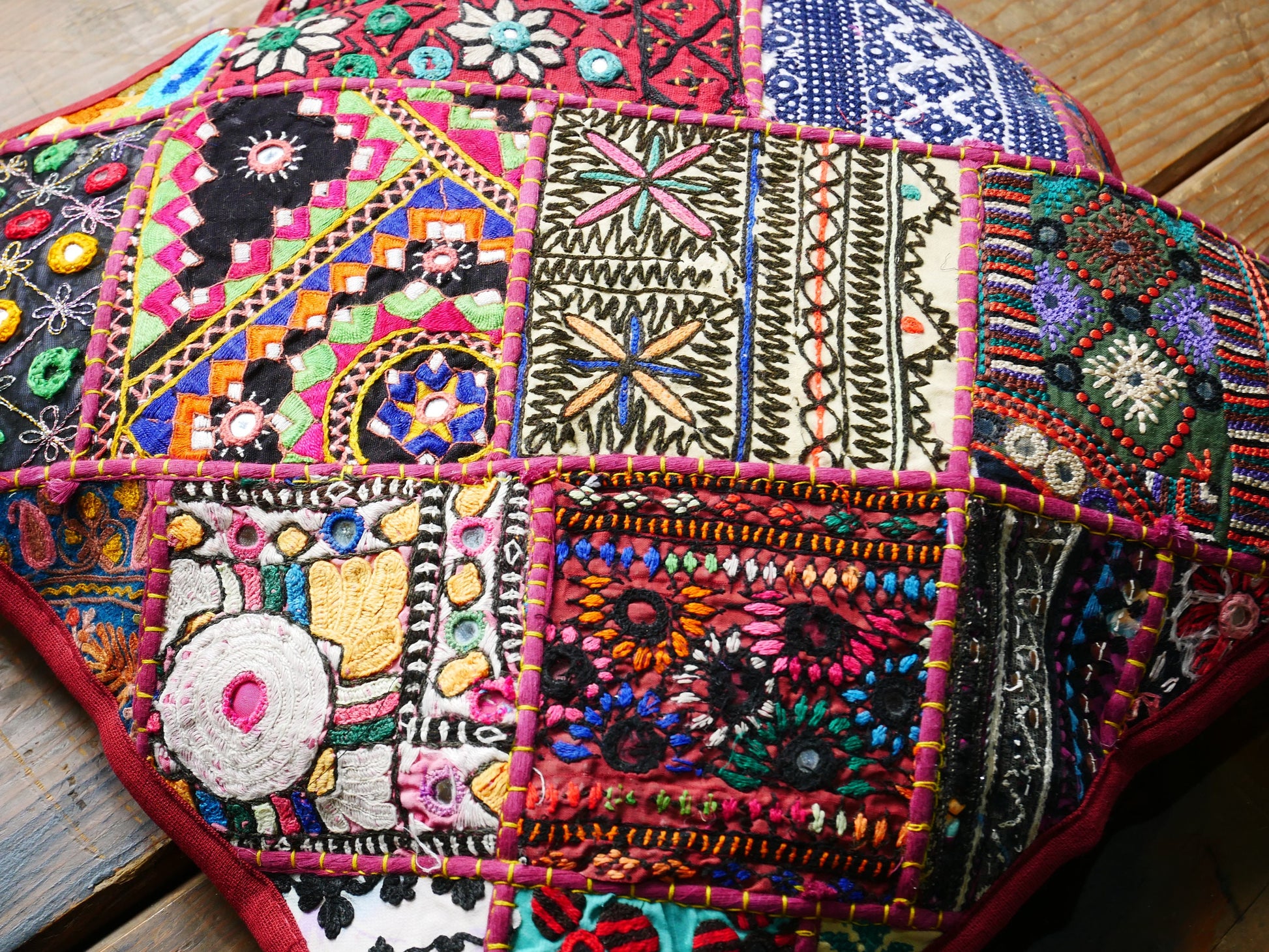 Set of 2 Boho pillow covers - Tribal patchwork throw pillow | colorful, decorative pillows | bohemian gypsy hippie decor. cushion COVER only - The Shanti Home